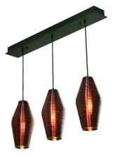 AFX Lighting, Inc. MLAP13CPLNR3 - Mila 3 Light Linear Pendant,120V,Black