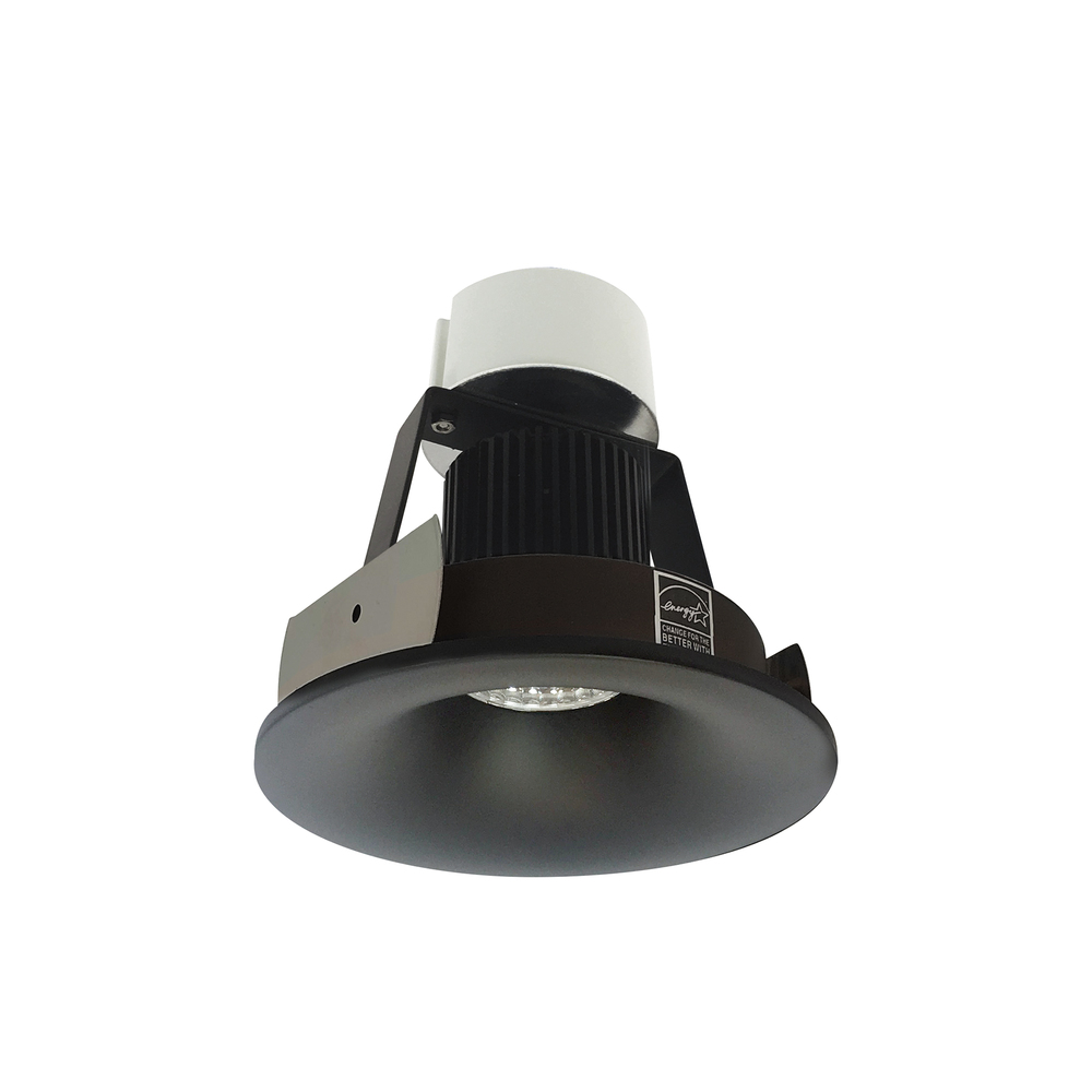 4" Iolite LED Round Bullnose Retrofit, 800lm / 12W, Comfort Dim, Black Finish