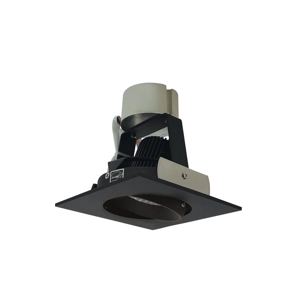 4" Iolite LED Square Adjustable Cone Retrofit, 800lm / 12W, Comfort Dim, Black Reflector / Black
