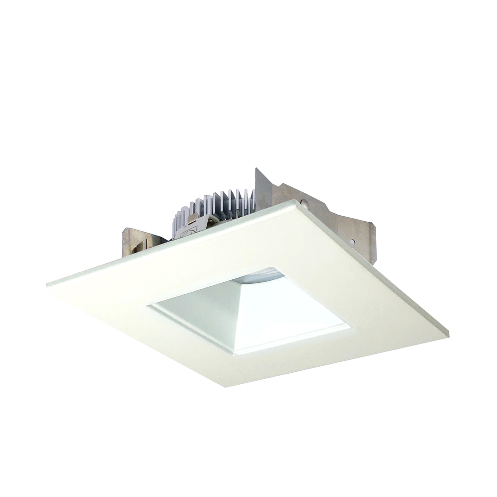 4" Cobalt Shallow High Lumen LED Trim, Square/Square Regress, 850lm, 3000K, Matte Powder White