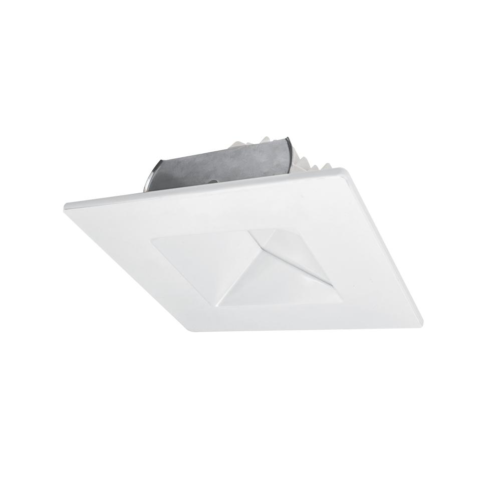 4" AC Onyx Square Wall Wash LED Retrofit, 700lm / 11W, Selectable CCT, White Finish