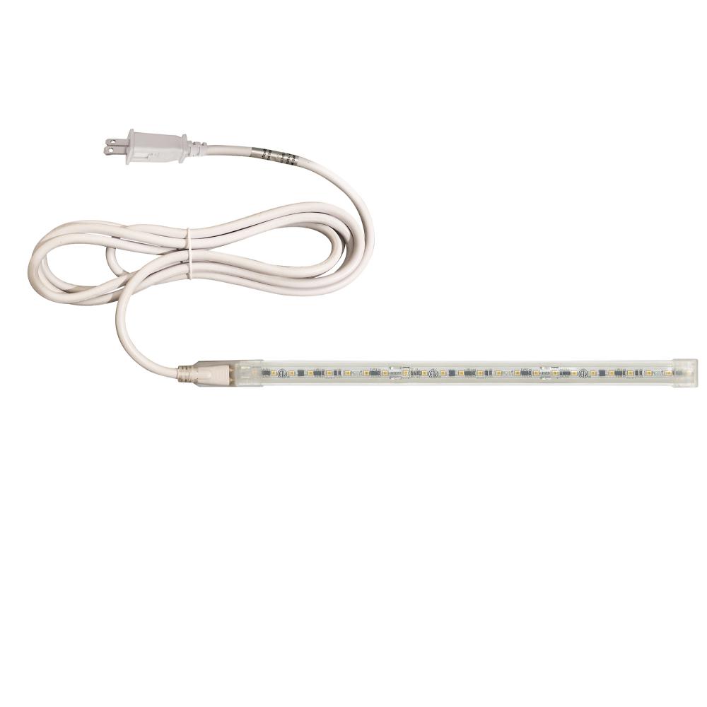Custom Cut 5-ft, 4-in 120V Continuous LED Tape Light, 330lm / 3.6W per foot, 3000K, w/ Mounting
