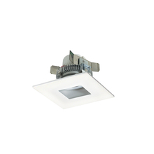 Nora NLCBC2-45535MPW/A - 4" Cobalt Click LED Retrofit, Square Pinhole, 750lm / 10W, 3500K, Matte Powder White Flange