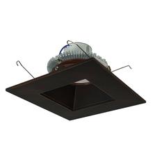 Nora NLCBC2-65635BZBZ/A - 6" Cobalt Click LED Retrofit, Square Reflector, 750lm / 10W, 3500K, Bronze Reflector / Bronze