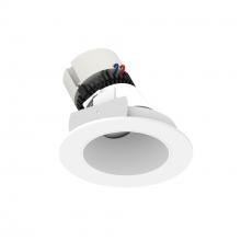 Nora NPR-4RSLA40XMPW - 4" Pearl LED Round Adjustable Slot Retrofit, 950lm / 12W, 3000K, Matte Powder White Reflector /