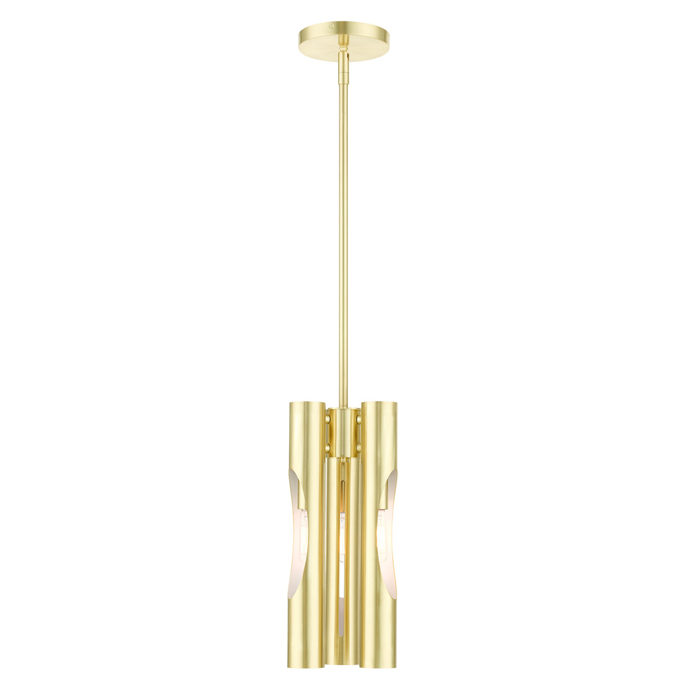 3 Lt Satin Brass  Pendant Chandelier