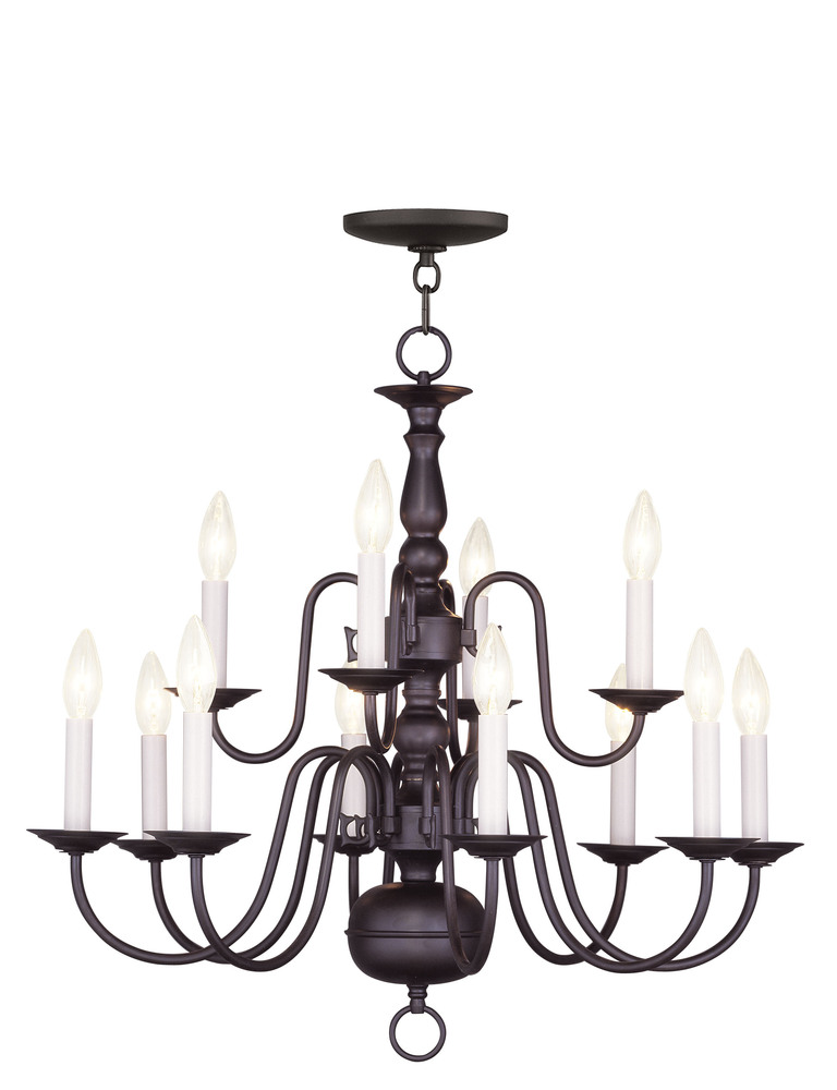 12 Light Bronze Chandelier