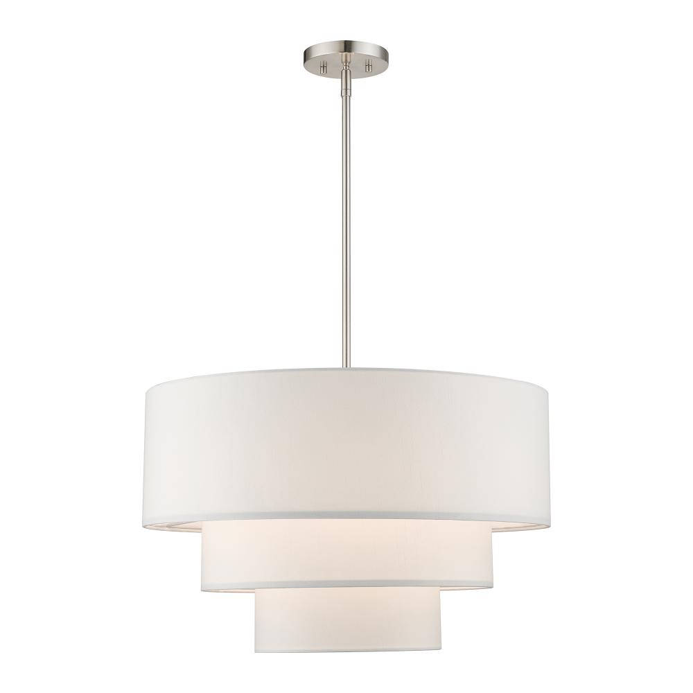 4 Light Brushed Nickel Pendant Chandelier