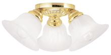 Livex Lighting 1529-02 - 3 Light Polished Brass Ceiling Mount