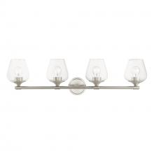 Livex Lighting 17474-91 - 4 Light Brushed Nickel Vanity Sconce