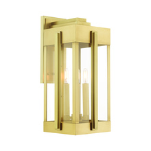 Livex Lighting 27715-08 - 3 Lt Natural Brass Outdoor Wall Lantern