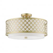 Livex Lighting 41109-33 - 3 Light Soft Gold Large Semi-Flush