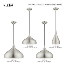 Livex Lighting 41172-66 - 1 Lt Brushed Aluminum Mini Pendant
