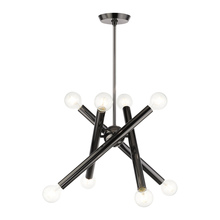 Livex Lighting 45584-46 - 8 Lt Black Chrome Chandelier