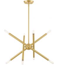 Livex Lighting 46774-12 - 8 Lt Satin Brass Chandelier