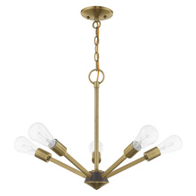Livex Lighting 51155-01 - 5 Lt Antique Brass Chandelier