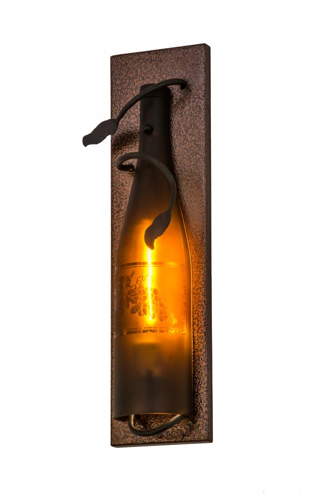 4.5"W Tuscan Vineyard Wine Bottle Wall Sconce