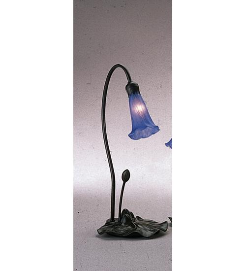 16" High Blue Tiffany Pond Lily Accent Lamp