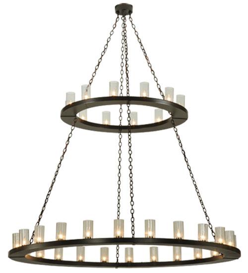 72"W Loxley 36 LT Two Tier Chandelier