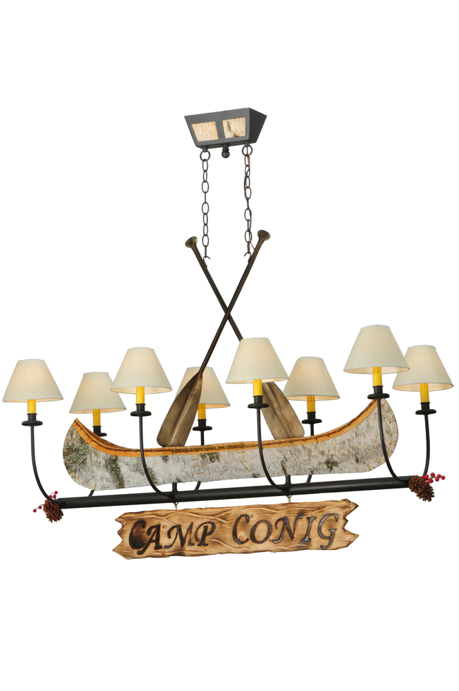 50"L Personalized Canoe 8 LT Chandelier