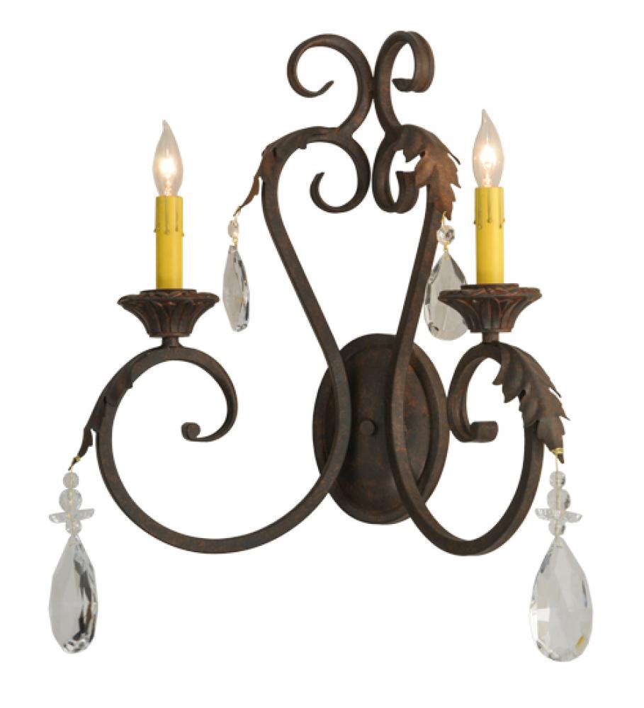 20" Wide Josephine 2 Light Wall Sconce