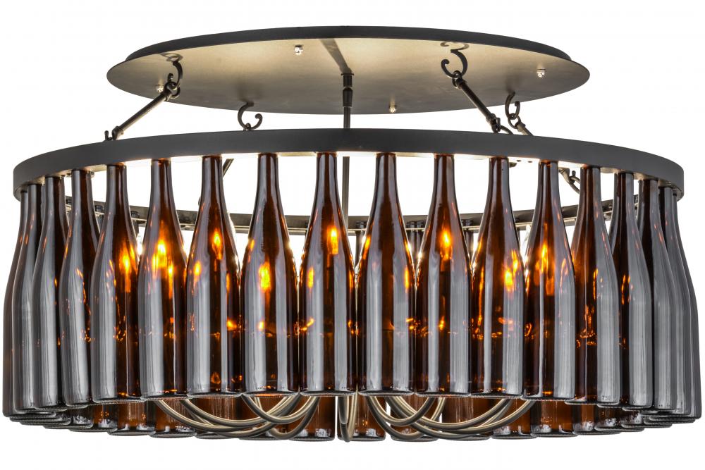 38"W Tuscan Vineyard Estate 36 Wine Bottle Chandelier