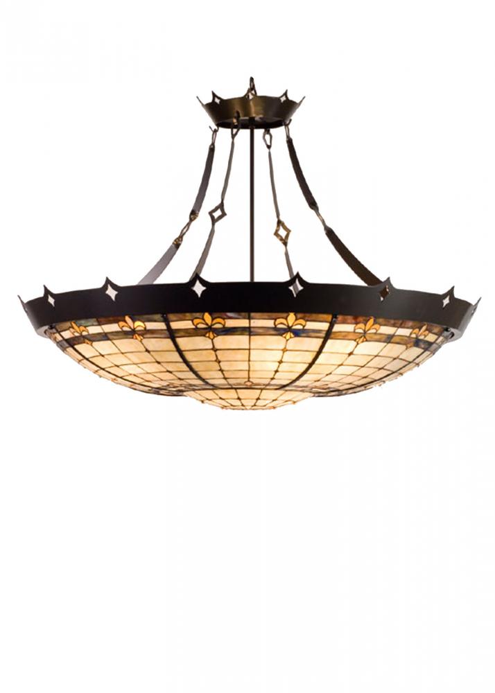 40" Wide Fleur-de-Lite Inverted Pendant