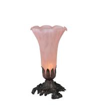 Meyda Blue 11241 - 8"H Pink Pond Lily Victorian Accent Lamp