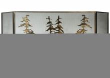 Meyda Blue 113067 - 96" Wide X 40" High Tall Pines Fireplace Screen