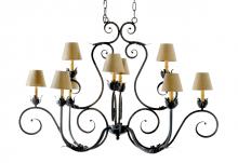 Meyda Blue 118049 - 48" Long Claire 10 Light Oblong Chandelier