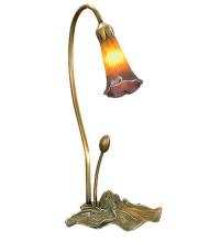 Meyda Blue 12460 - 16" High Amber/Purple Pond Lily Accent Lamp