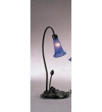 Meyda Blue 12500 - 16" High Blue Tiffany Pond Lily Accent Lamp