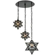 Meyda Blue 130969 - 21" Wide Moravian Star 3 Light Cascading Pendant