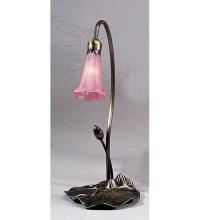 Meyda Blue 13447 - 16" High Pink Pond Lily Accent Lamp