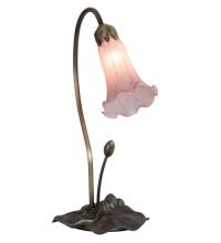 Meyda Blue 13692 - 16" High Pink Tiffany Pond Lily Accent Lamp