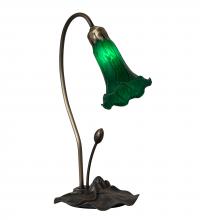 Meyda Blue 13716 - 16" High Green Tiffany Pond Lily Accent Lamp