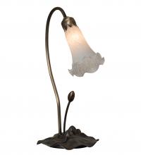 Meyda Blue 13730 - 16" High White Tiffany Pond Lily Accent Lamp