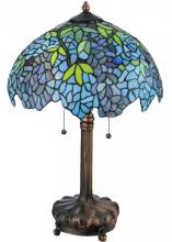 Meyda Blue 139606 - 25"H Tiffany Wisteria Table Lamp