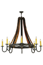 Meyda Blue 140876 - 48"W Barrel Stave Madera 8 LT Chandelier