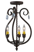 Meyda Blue 141643 - 12"W Antonia 3 LT Chandelier