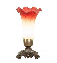 Meyda Blue 145780 - 8" High Seafoam/Cranberry Victorian Accent Lamp