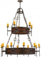 Meyda Blue 145918 - 48"W Toscano 15 LT Two Tier Chandelier