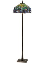 Meyda Blue 151154 - 67"H Tiffany Hanginghead Dragonfly Floor Lamp