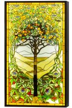 Meyda Blue 152459 - 30" Wide Tiffany Tree of Life Stained Glass Lighted Window