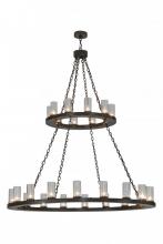 Meyda Blue 153513 - 60" Wide Loxley 28 Light Two Tier Chandelier