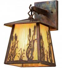 Meyda Blue 153778 - 7" Wide Reeds & Cattails Hanging Wall Sconce