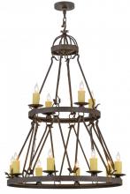 Meyda Blue 154642 - 36"W Lakeshore 12 LT Two Tier Chandelier