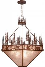 Meyda Blue 155414 - 60"W Wildlife at Pine Lake Inverted Pendant