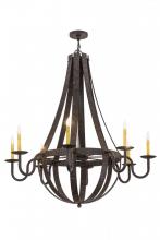 Meyda Blue 169875 - 48"W Barrel Stave Metallo 8 LT Chandelier