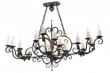 Meyda Blue 174336 - 60" Long Kean 20 Light Oblong Chandelier